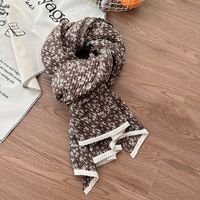 Women's Cute Sweet Color Block Polyester Scarf sku image 3