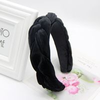Women's Simple Style Commute Solid Color Velvet Braid Hair Band sku image 7