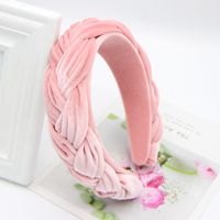 Women's Simple Style Commute Solid Color Velvet Braid Hair Band sku image 6