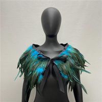Unisex Punk Solid Color Chicken Feather Shawl sku image 2