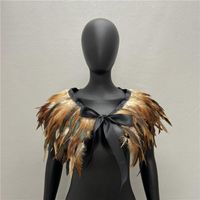Unisex Punk Solid Color Chicken Feather Shawl sku image 4