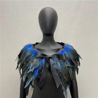 Unisex Punk Solid Color Chicken Feather Shawl sku image 8