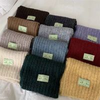Women's Elegant Solid Color Knit Scarf main image 5