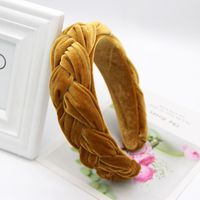 Women's Simple Style Commute Solid Color Velvet Braid Hair Band sku image 3