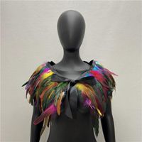Unisex Punk Solid Color Chicken Feather Shawl sku image 5