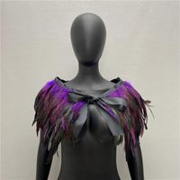Unisex Punk Solid Color Chicken Feather Shawl sku image 3