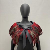 Unisex Punk Solid Color Chicken Feather Shawl main image 4