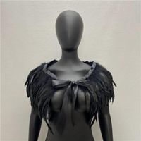 Unisex Punk Solid Color Chicken Feather Shawl sku image 1