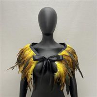 Unisex Punk Solid Color Chicken Feather Shawl sku image 7