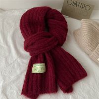 Women's Elegant Solid Color Knit Scarf sku image 2