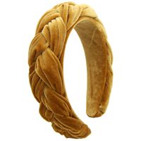 Women's Simple Style Commute Solid Color Velvet Braid Hair Band main image 2