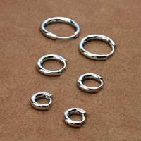 3 Pairs Simple Style Streetwear Solid Color Stainless Steel Hoop Earrings main image 4