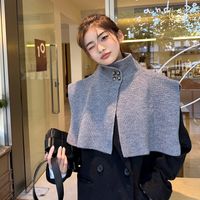 Women's Sweet Solid Color Wool Shawl main image 1