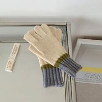 Women's Lady Simple Style Color Block Gloves 1 Set sku image 1