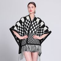 Women's Sweet Lattice Polyester Printing Shawl sku image 18