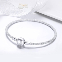 Simple Style Commute Round Sterling Silver Plating Silver Plated Bracelets main image 1