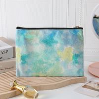 Basic Tie Dye Pu Leather Square Makeup Bags sku image 12