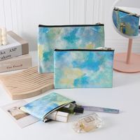 Basic Tie Dye Pu Leather Square Makeup Bags main image 4