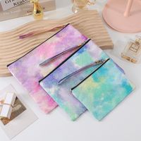 Basic Tie Dye Pu Leather Square Makeup Bags main image 3