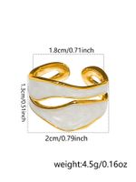 Simple Style Irregular Stainless Steel Enamel Hollow Out Open Rings main image 3