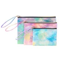 Basic Tie Dye Pu Leather Square Makeup Bags main image 2
