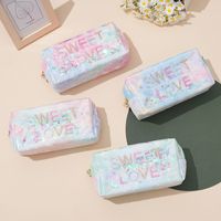 Cute Sequins Letter Polyester Square Makeup Bags main image 1