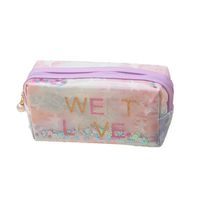 Cute Sequins Letter Polyester Square Makeup Bags main image 4