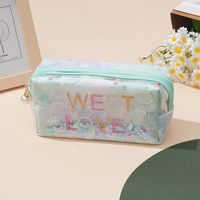 Cute Sequins Letter Polyester Square Makeup Bags main image 5