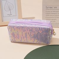 Women's Polyester Solid Color Classic Style Square Zipper Cosmetic Bag sku image 4