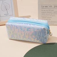 Women's Polyester Solid Color Classic Style Square Zipper Cosmetic Bag sku image 2