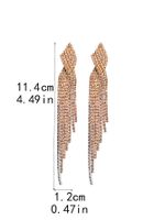 Exaggeration Alloy Rhinestone Gradient Color Earrings Daily Unset Drop Earrings sku image 4