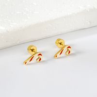 1 Pair Classic Style Streetwear Christmas Tree Snowman Plating Stainless Steel Ear Studs main image 4