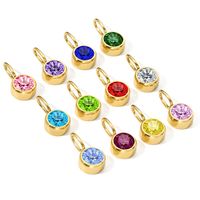 1 Piece Stainless Steel Rhinestones 14K Gold Plated Rose Gold Plated Inlay Polished Pendant main image 1