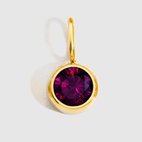 1 Piece Stainless Steel Rhinestones 14K Gold Plated Rose Gold Plated Inlay Polished Pendant sku image 10