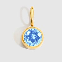 1 Piece Stainless Steel Rhinestones 14K Gold Plated Rose Gold Plated Inlay Polished Pendant sku image 4