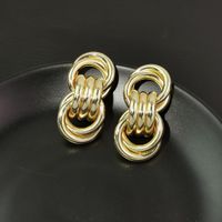 1 Pair Vintage Style Geometric Solid Color Plating Alloy Drop Earrings main image 1