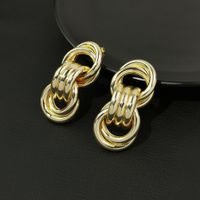 1 Pair Vintage Style Geometric Solid Color Plating Alloy Drop Earrings main image 4
