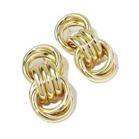 1 Pair Vintage Style Geometric Solid Color Plating Alloy Drop Earrings main image 5
