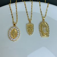 Elegant Streetwear Geometric Copper Zircon Pendant Necklace Necklace In Bulk main image 1