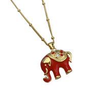 Simple Style Elephant Alloy Plating Women's Pendant Necklace main image 2