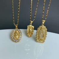 Elegant Streetwear Geometric Copper Zircon Pendant Necklace Necklace In Bulk main image 2