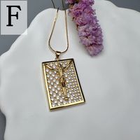 Vintage Style Human Copper Zircon Pendant Necklace In Bulk sku image 6