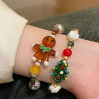 Sweet Cartoon Character Christmas Tree Gingerbread Alloy Resin Wholesale Bracelets main image 4