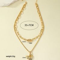 Beach Conch Rhinestones Alloy Wholesale Double Layer Necklaces main image 4