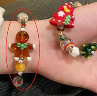 Sweet Cartoon Character Christmas Tree Gingerbread Alloy Resin Wholesale Bracelets sku image 6