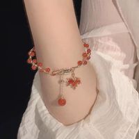 Chinoiserie Vintage Style Bamboo Bow Knot Bell Alloy Wholesale Bracelets sku image 12