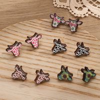 1 Pair Simple Style Commute Cattle Wood Ear Studs main image 1