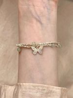 Chinoiserie Vintage Style Bamboo Bow Knot Bell Alloy Wholesale Bracelets sku image 9