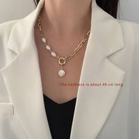 Mode Forme De Cœur Fleur Noeud D'arc Perle Artificielle Alliage Perle Placage Incruster Strass Femmes Pendentif Collier sku image 1