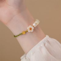 Chinoiserie Simple Style Flower Alloy Rope Wholesale Bracelets main image 5